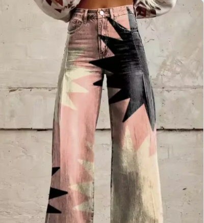 Anzhela – weite hose mit buntem print