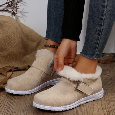 Gemütliche flache schneestiefel für stilvollen winterkomfort für frauen