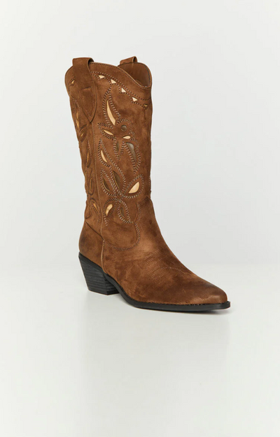Bestickte cowboystiefel aus leder für damen