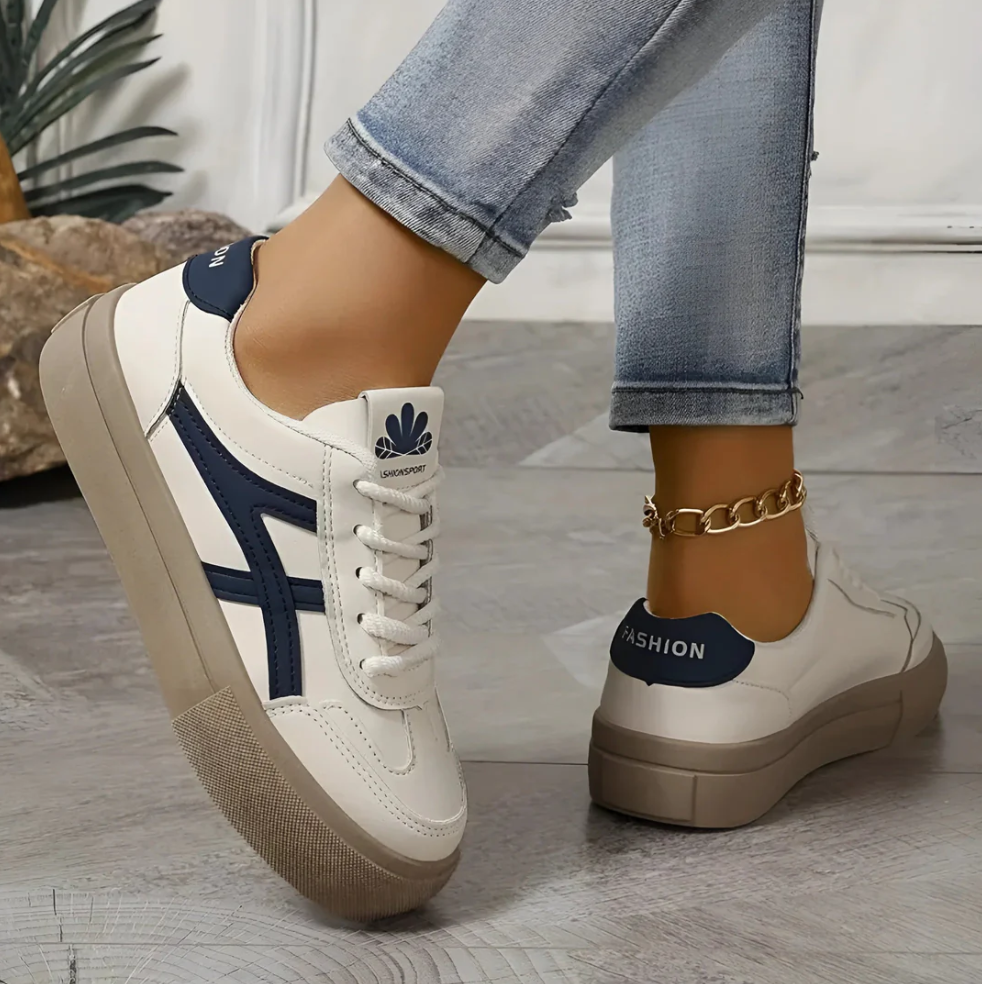 Stylische strick-schnürsneaker für damen