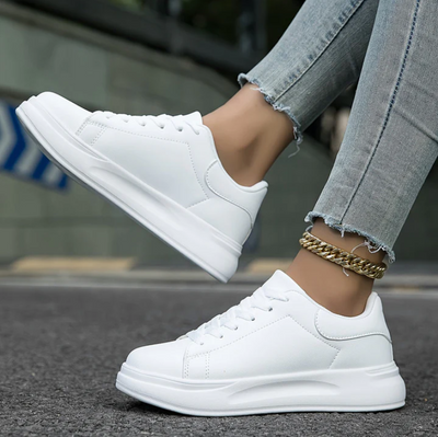 Amir - klassische weiße schnürschuhe für damen