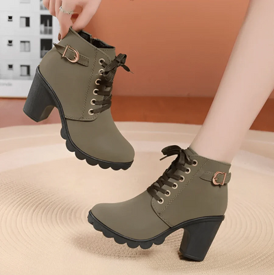 Damenstiefeletten mit schnürsenkeln