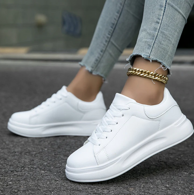 Amir - klassische weiße schnürschuhe für damen