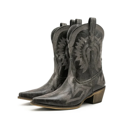 Sinaa - klassische western-cowboystiefel aus leder für damen