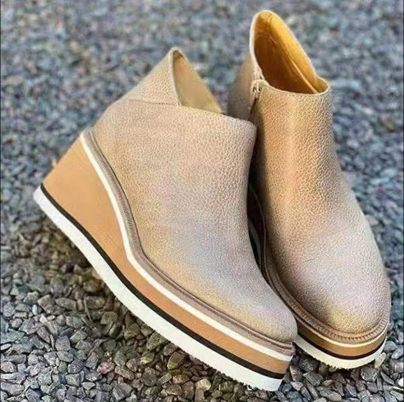 Stylische plateau-stiefeletten für frauen