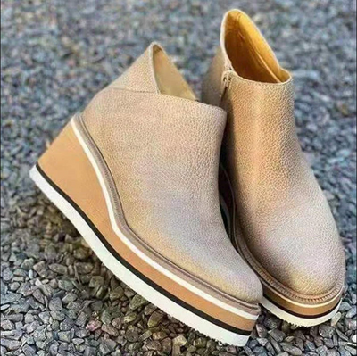 Stylische plateau-stiefeletten für frauen