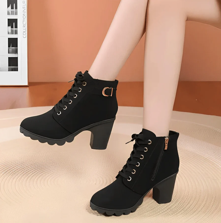 Damenstiefeletten mit schnürsenkeln