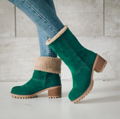 Warm gefütterte damenstiefel für den winter