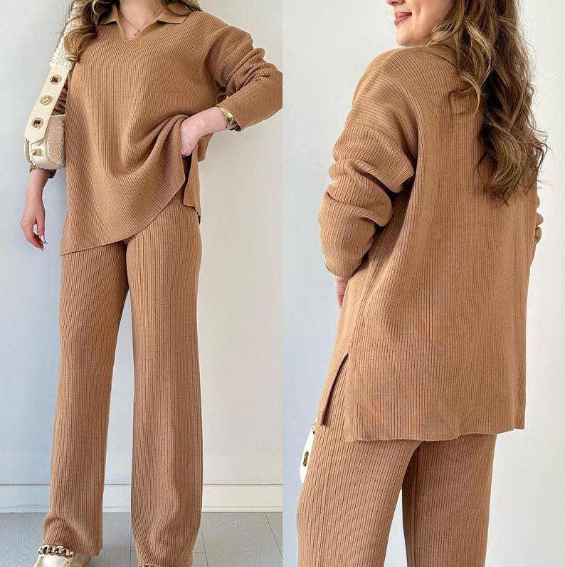 Lauren - schickes zweiteiliges set mit v-ausschnitt für damen