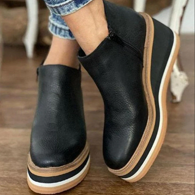 Stylische plateau-stiefeletten für frauen