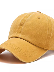 Damen Vintage Cap mit verstellbarem Verschluss – Gelb Stil 1