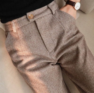 Harley - elegante hose aus reiner wolle