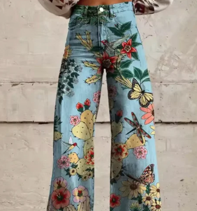 Anzhela – weite hose mit buntem print