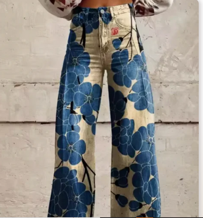 Anzhela – weite hose mit buntem print