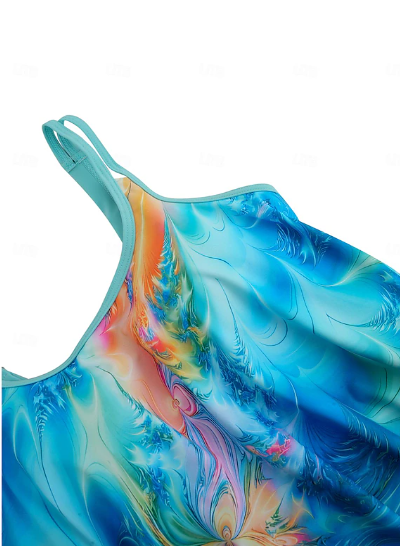 Zweiteiliger Tankini-Badeanzug mit klassischem Druck – Camille