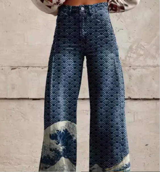 Anzhela – weite hose mit buntem print