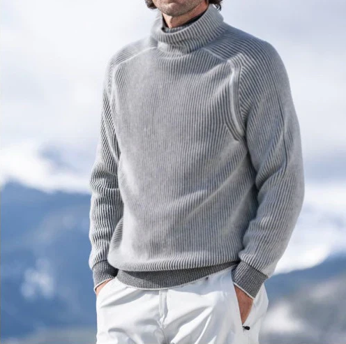 Eleganter Kaschmir-rollkragenpullover für männer