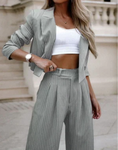 Ivanka - zeitlos elegantes damen-blazer- und hosen-set
