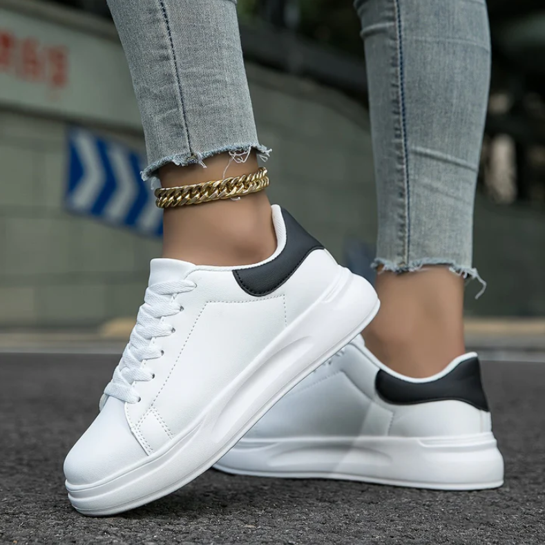 Amir - klassische weiße schnürschuhe für damen