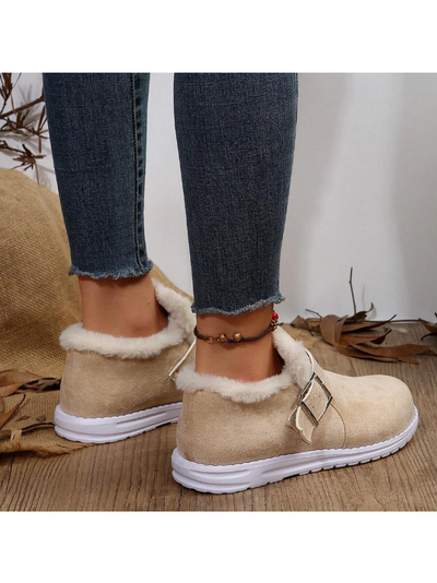 Gemütliche flache schneestiefel für stilvollen winterkomfort für frauen