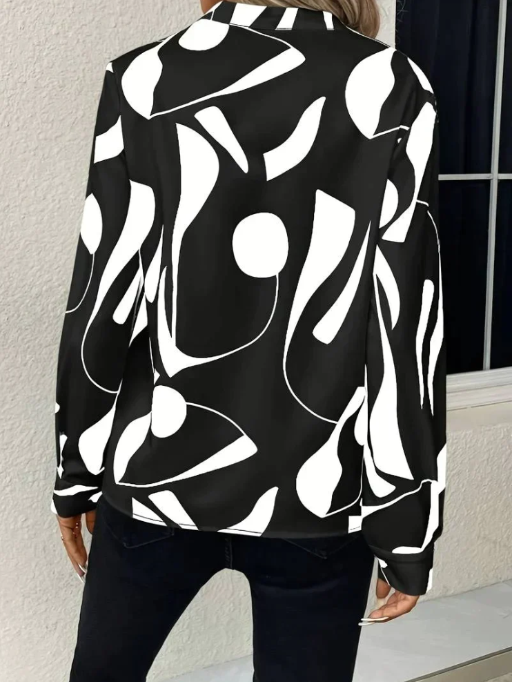 Elegante bluse mit print für damen