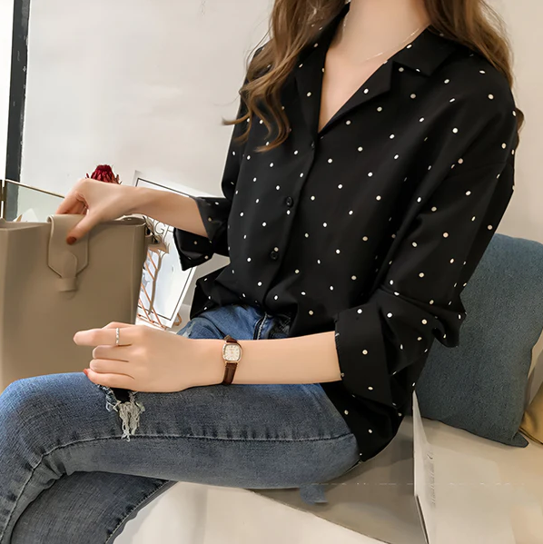Leandra | verspielte polka-dot-bluse