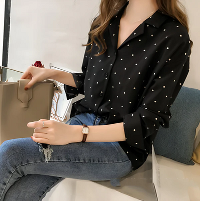 Leandra | verspielte polka-dot-bluse