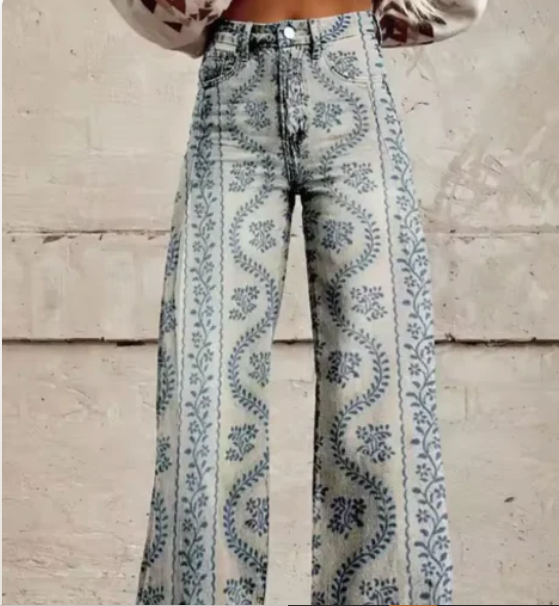 Anzhela – weite hose mit buntem print