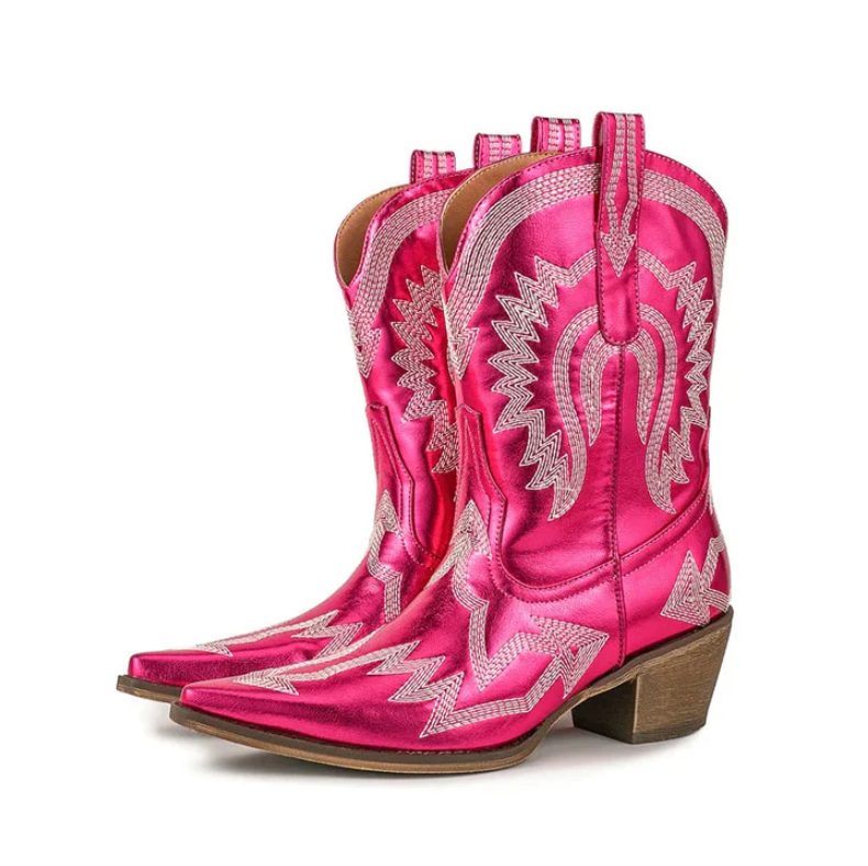 Sinaa - klassische western-cowboystiefel aus leder für damen