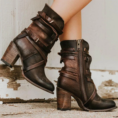 Elegante winterstiefel aus leder für damen – wärme und stil perfekt vereint