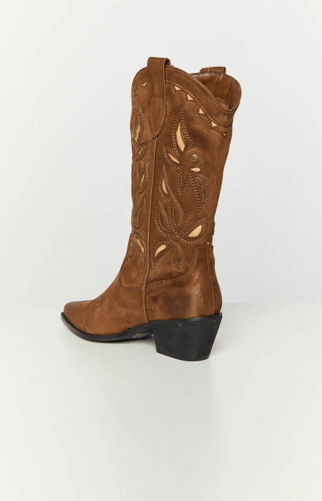 Bestickte cowboystiefel aus leder für damen