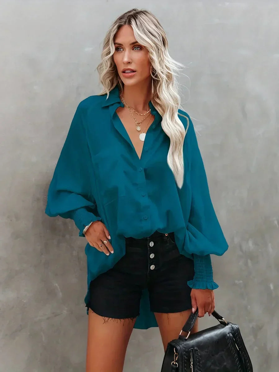 Klassisches langarmshirt mit zeitlosem schnitt für damen