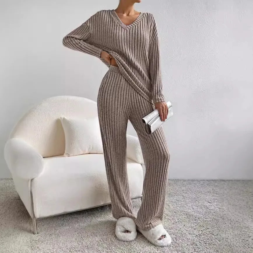 Daphne – stilvolles zweiteiliges Set mit geripptem design für damen