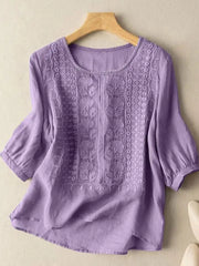 Sonia – Elegante Damen Spitzenbluse – Purple