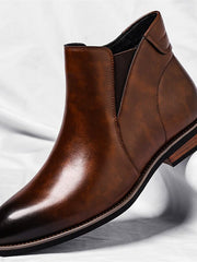 Christian | Stilvolle Echtlederstiefel aus Italienischem Premium-Leder – Cognacbraun