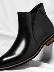 Christian | Stilvolle Echtlederstiefel aus Italienischem Premium-Leder – Obsidianschwarz