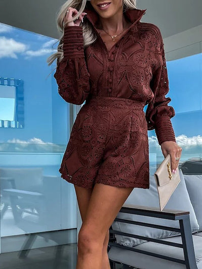 Boho Chic Sommer-Set – Leichtes Top & Shorts für Damen