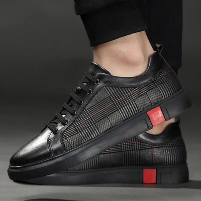 Eleganter herren-sneaker aus leder