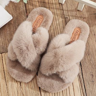 Lässige winter-flauschhausschuhe mit wohliger wärme für damen