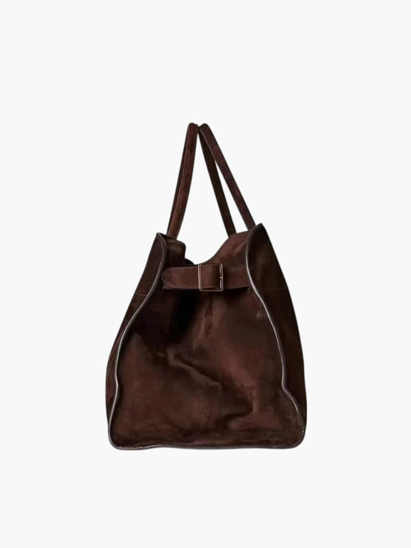 Grosse vegane Wildleder Tasche für Damen