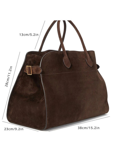Grosse vegane Wildleder Tasche für Damen