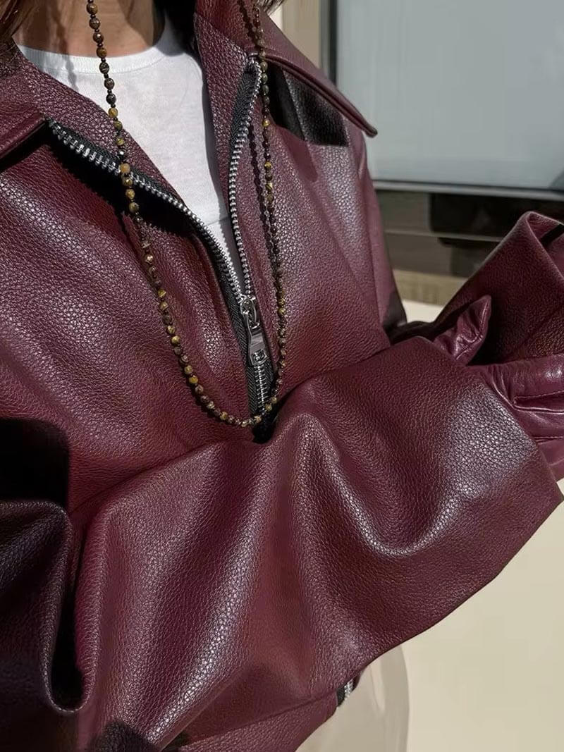 Zorielle | Weinrote Reißverschlussjacke