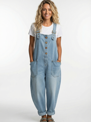Sommer Jumpsuit Damen | Jeans Overall & Lässig – Hellblau