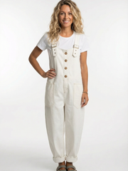 Sommer Jumpsuit Damen | Jeans Overall & Lässig – Weiß