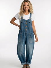 Sommer Jumpsuit Damen | Jeans Overall & Lässig – Dunkelblau
