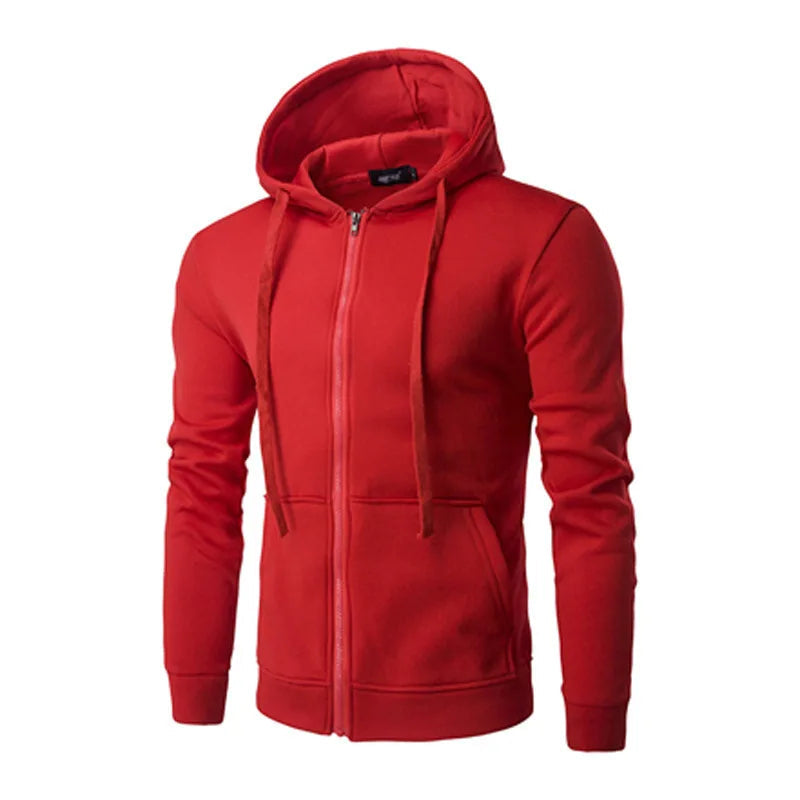 Sportlicher Zip-Hoodie mit Eleganter Kordelzughaube