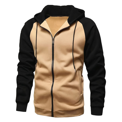 Sportlicher Zip Hoodie mit Verstellbarer Kapuze