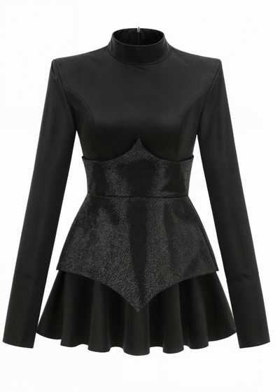 Charlotte | Pailletten-Patch-Minikleid