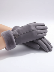 Touchscreen-Winterhandschuhe mit Innenfutter – Grau