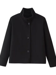 Übergangsjacke Damen | Jacke Damen | Stehkragen für eleganten Schutz – Schwarz
